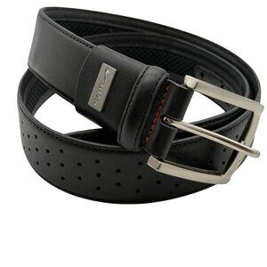 Nike golf Mens G-Flex Leather belt size 34 Tiger Woods TW Black